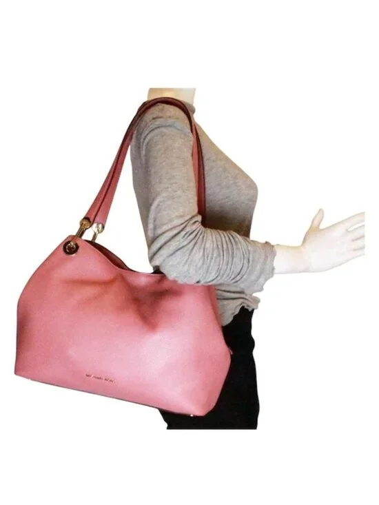 NWOT - MICHAEL KORS Rose Raven Pebbled Leather Large Shoulder Bag item #40422 - Picture 4 of 4